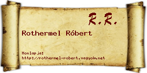 Rothermel Róbert névjegykártya