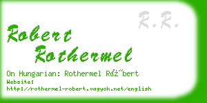 robert rothermel business card